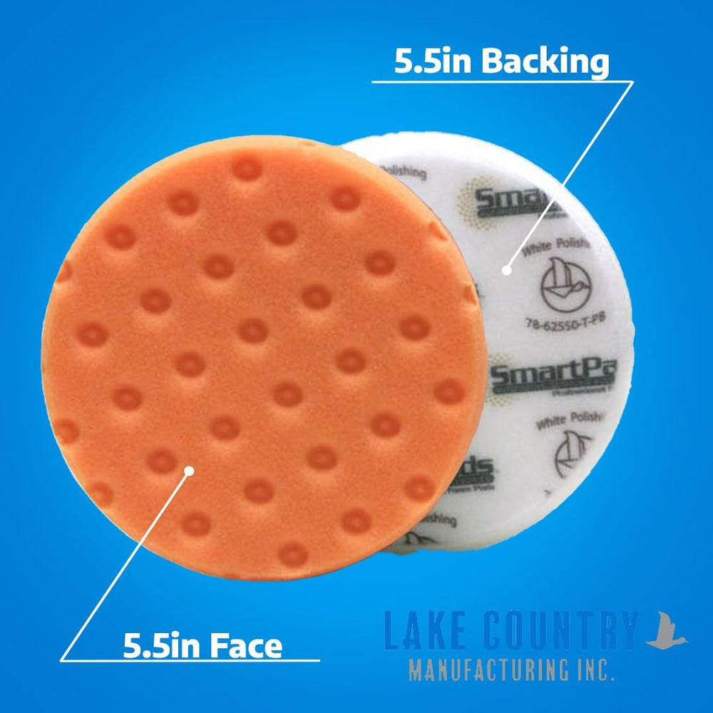 Lake Country Smart Foam Pads polish absorption technology slows uptake for longer working time.