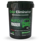 Lakota Naturals chlorine dioxide fogger kit box demonstrates easy car odor removal.