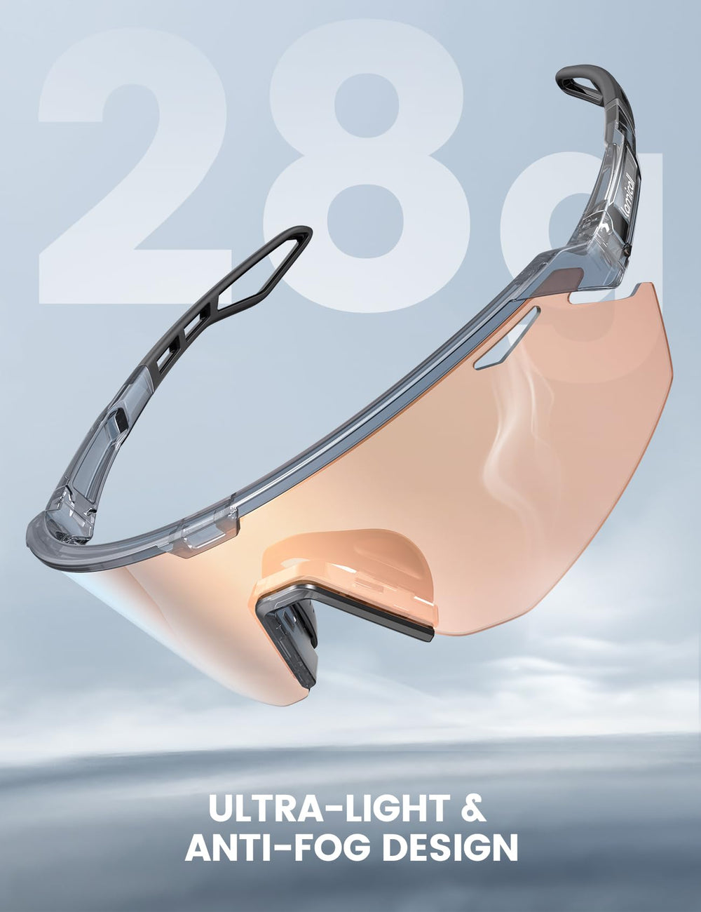 Lamicall anti fog PC lenses with ventilation prevent fogging.