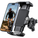 Lamicall bike mount with 1s lock provides secure hands-free navigation.