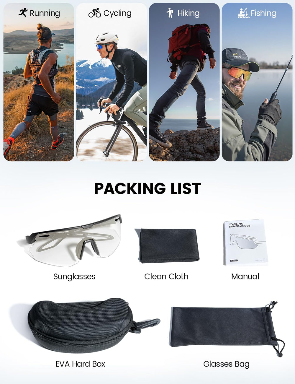 Lamicall hard-shell case with cleaning cloth and pouch for travel.
