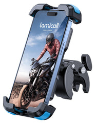 Lamicall motorcycle handlebar mount with quick-install clip for secure mounting.