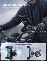 Lamicall upgraded handlebar clip enables quick one-handed securing.