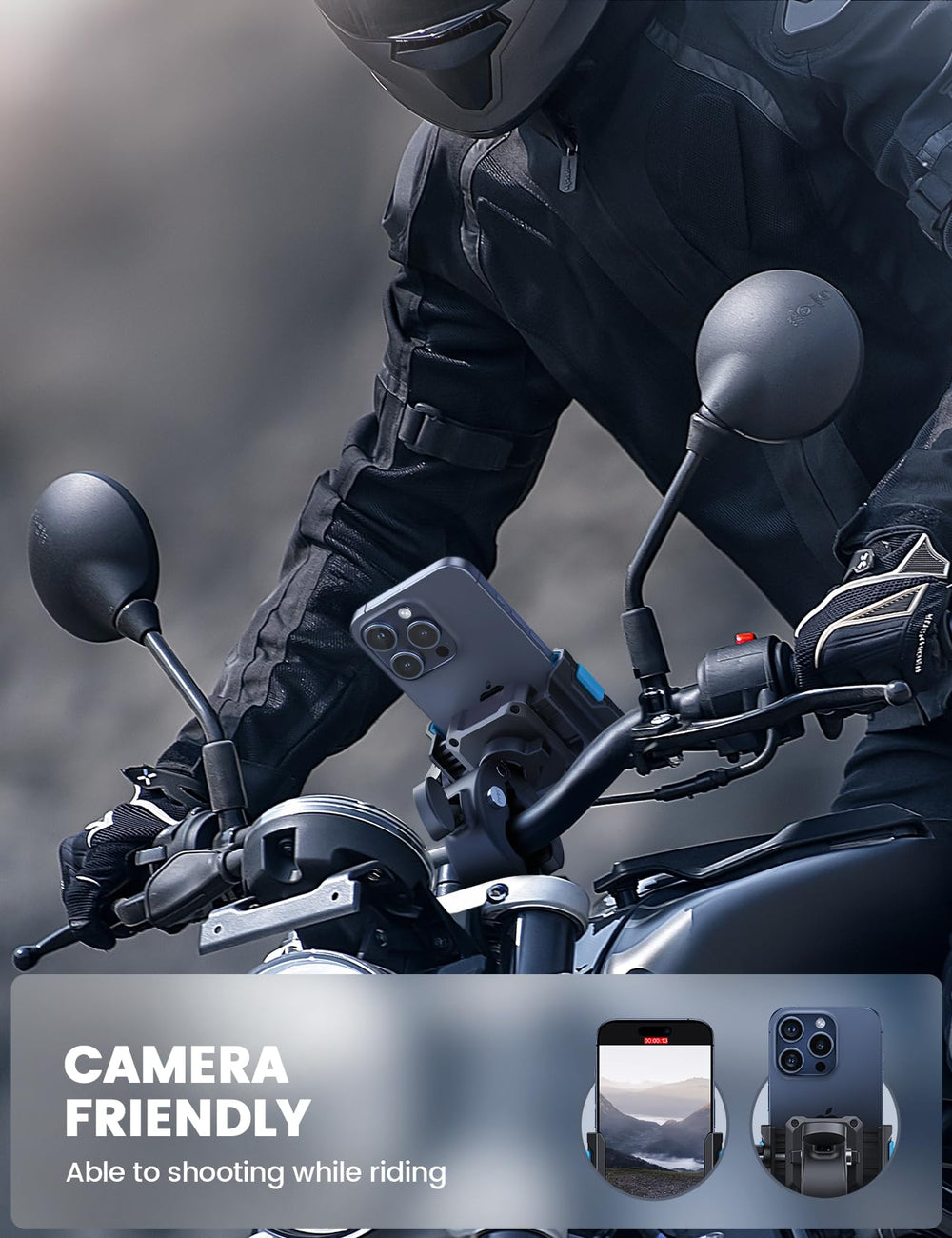 Lamicall 360 degree rotation lets you switch viewing angles during rides