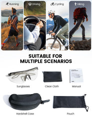 Lamicall sunglasses in action, suitable for driving, cycling, running