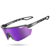 Lamicall polarized sports sunglasses purple with UV400 protection for outdoor activities.