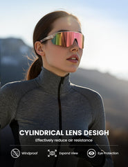 Lamicall TAC lens offers wide field of view and impact resistance.