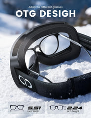 Lamicall OTG design fits over most prescription glasses for easy vision.