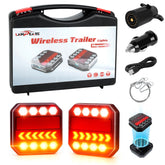 LAMPEASE wireless trailer lights with magnet mount for fast, tool-free mounting on metal surfaces.