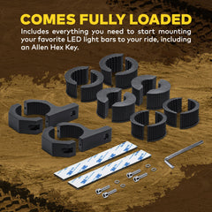 LAMPHUS Cruizer rubber inserts protect bars and dampen vibrations during off-roading.