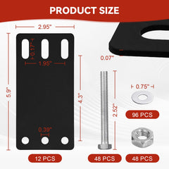 Lanbos E-Track backplate top view ready for universal rail mounting