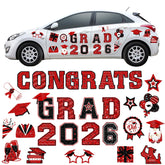 Landhoow graduation magnets for cars; festive car decor with easy magnetic attachment.