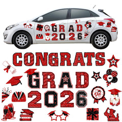 Landhoow graduation magnets for cars; festive car decor with easy magnetic attachment.