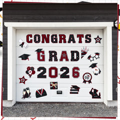 Landhoow maroon burgundy black magnets complement party themes and graduate decor.
