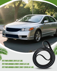 LANDSIN serpentine belt compatibility for Honda Civic 2007-2010 with hydraulic power steering.