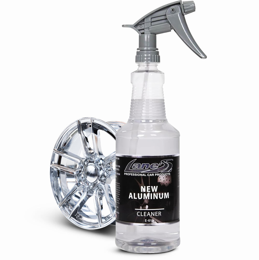 LANE'S aluminum wheel cleaner bottle pour mode shows spray action for fast rust and brake dust removal