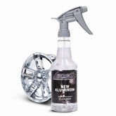 LANE'S Aluminum Car Wheel Cleaner bottle demonstrates powerful cleaning for shiny wheels