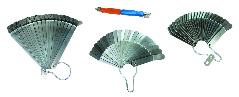 Lang Tools 3079 master feeler gauge set intake blades for precise valve clearance.