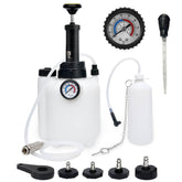 Langawaser brake bleeder kit 3L pump enables solo brake bleeding.