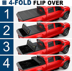 Lanotech Hard4Fold tonneau cover durable hard panel highlights scratch resistance.
