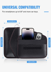 Lanpard Faraday pouch carbon-fiber texture exterior for protection