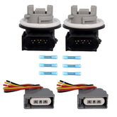 Lanphitus turn signal socket kit front-left view, direct-fit wiring for Ford