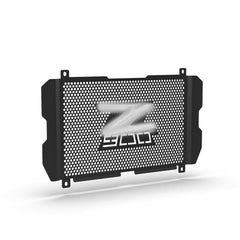LANQIAN Z900 radiator guard side view shields the radiator from rocks during rides.