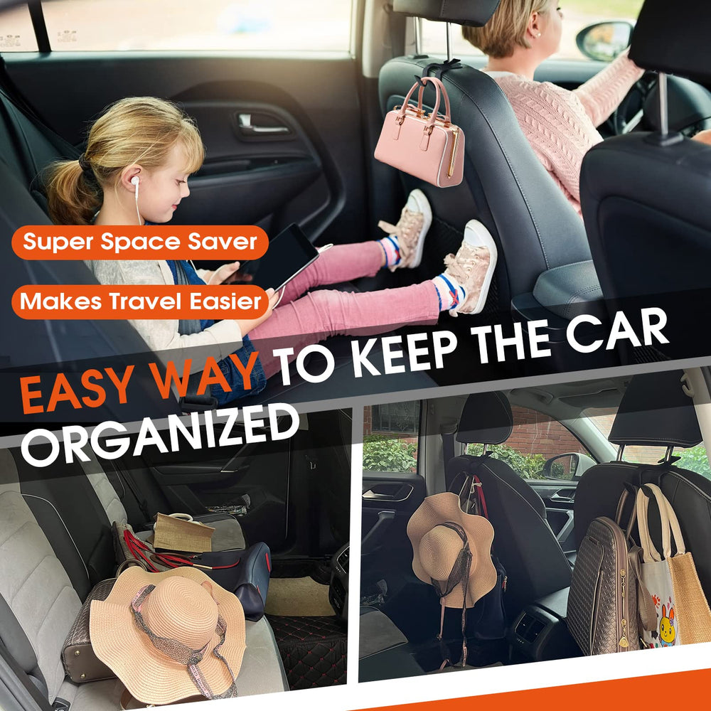 LANVRION backseat stays organized with a stylish storage solution.