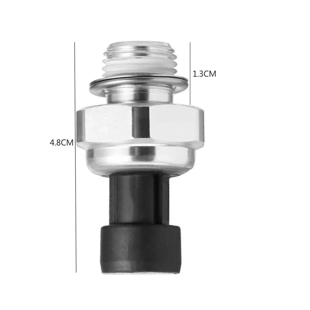 Larlansz aluminum body oil pressure sensor close-up emphasizing rust resistance.
