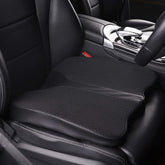 LARROUS car seat cushion shows ergonomic-design closeup for back support on long drives
