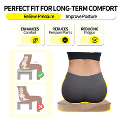LARROUS memory foam core provides plush support for hours behind the wheel