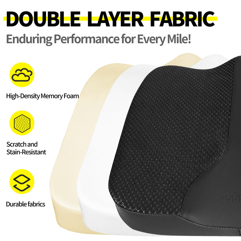 LARROUS memory-foam-core cushion top view highlighting comfort and support