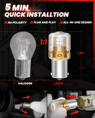 LASFIT 1156 red LED bulb delivers long life up to 50,000 hours.
