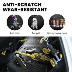 Velcro installation for quick, tool-free setup secured to the back of seats