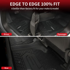 LASFIT all-weather mats with raised edges guarding against elements