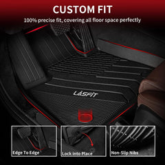 LASFIT BMW X5 all-weather mats with edge seal for mud and rain