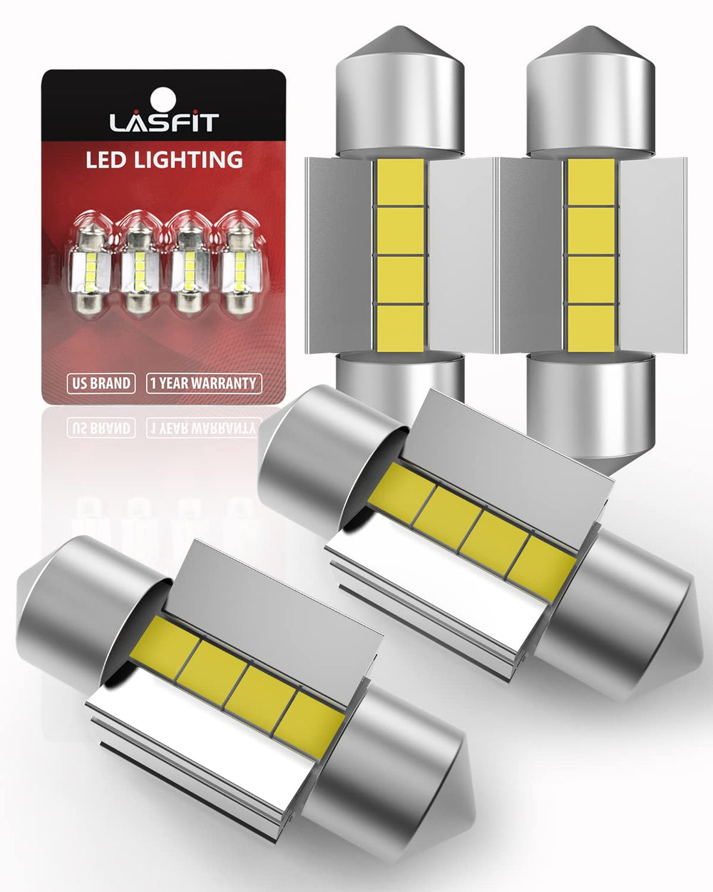 LASFIT DE3022 LED bulb in the dome light for brighter cabin illumination.