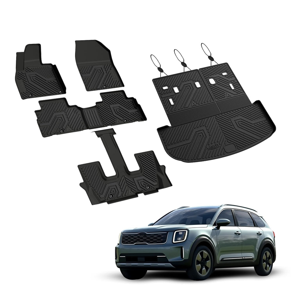 LASFIT durable, long-lasting floor liners for Kia Telluride daily use.