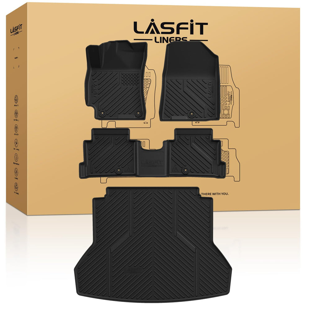 LASFIT Elantra floor mats front row with full coverage and spill protection.