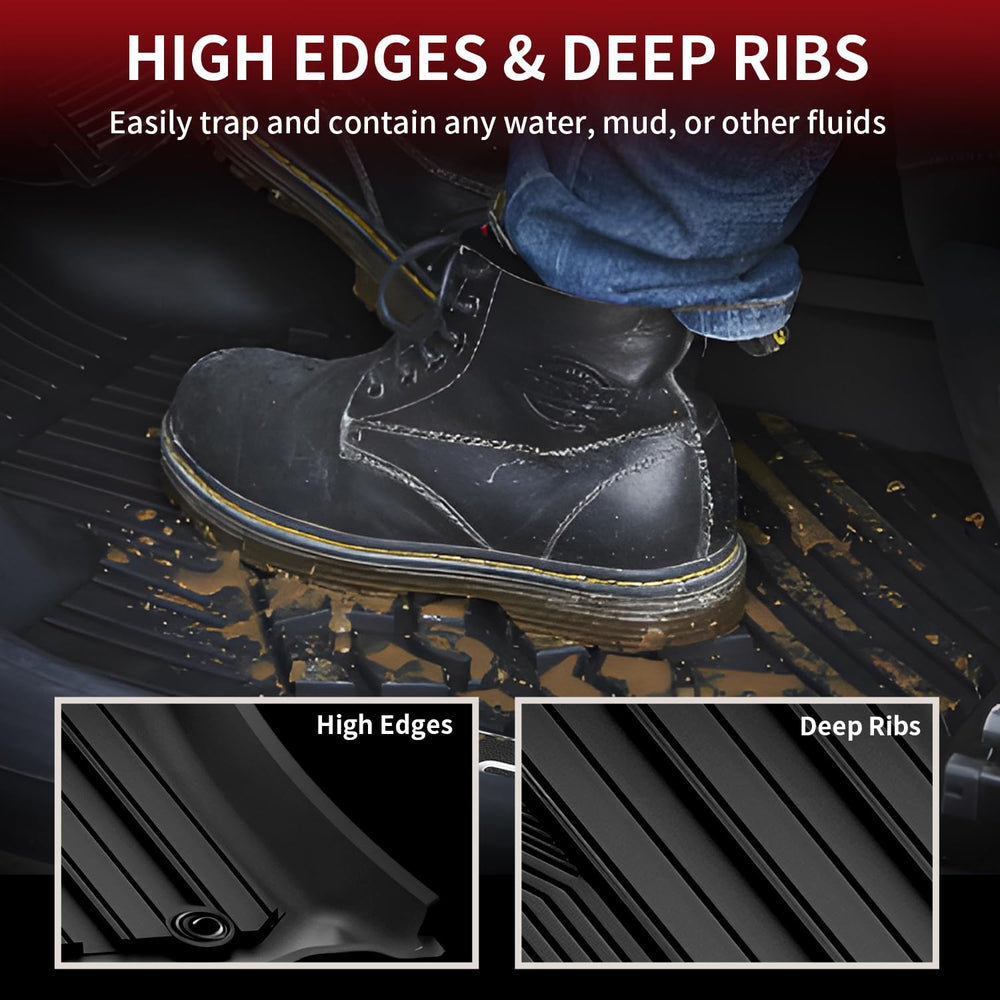 LASFIT all-weather floor mats deliver durable protection against mud, snow, and rain.