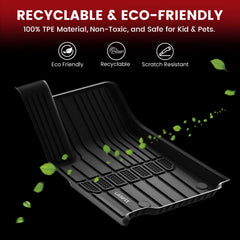 LASFIT soft-TPE material offers a soft, durable feel in the Jeep mats.
