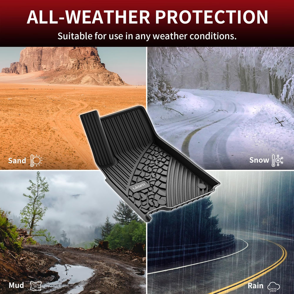 LASFIT black textured floor mats add a sleek interior look for WL