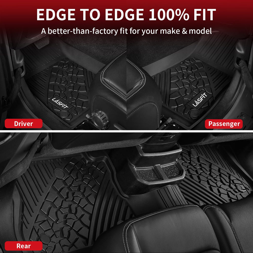 LASFIT all-weather protection floor mats for Wrangler JL