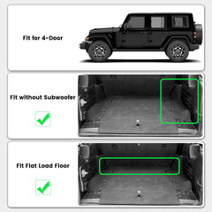 LASFIT floor mats for Wrangler JL showing precise edge-to-edge fit