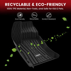 LASFIT all-weather floor mats clean up quickly after daily wear.
