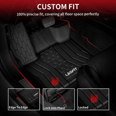 LASFIT Lincoln Continental second-row left mat cushions passengers with durable protection.