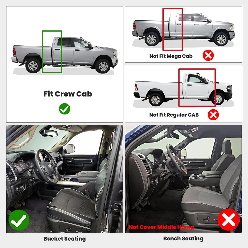 LASFIT Ram 2500/3500 second row floor mats shield floors from mud and spills.
