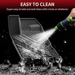 LASFIT floor mats are easy to clean with a damp cloth or rinse.