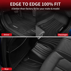 LASFIT floor mats TPE material resist wear and maintain soft touch.