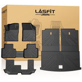LASFIT VW Atlas front row floor mats show full coverage and spill resistance